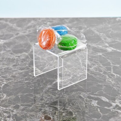 Azar Displays 2.5" Riser, Clear, 4/Pack (515328)
