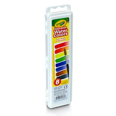 Crayola Education Oval Pans Watercolors Set, Assorted Colors, 6/Bundle (BIN530080-6)