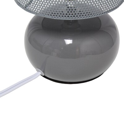 Simple Designs Mesh Around 10.04" LED Table Lamp, Gray (LT2130-GRY)