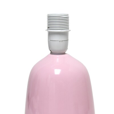 Simple Designs Table Lamp, Light Pink (LT1134-LPK)