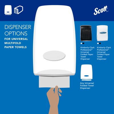 Scott Essential Recycled Multifold Paper Towels, 1-ply, 250 Sheets/Pack, 16 Packs/Carton (01807)