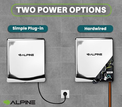 Alpine Industries Willow Commercial High Speed 110V Automatic Electric Hand Dryer, Chrome (405-10-CHR)