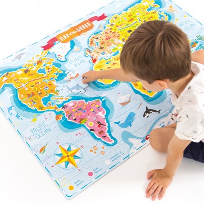 Banana Panda What in the World Young Explorers 168-Piece Jumbo Floor Puzzle (BPN33672)