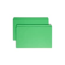 Smead File Folder, Reinforced Straight-Cut Tab, Legal Size, Green, 100/Box  (17110)