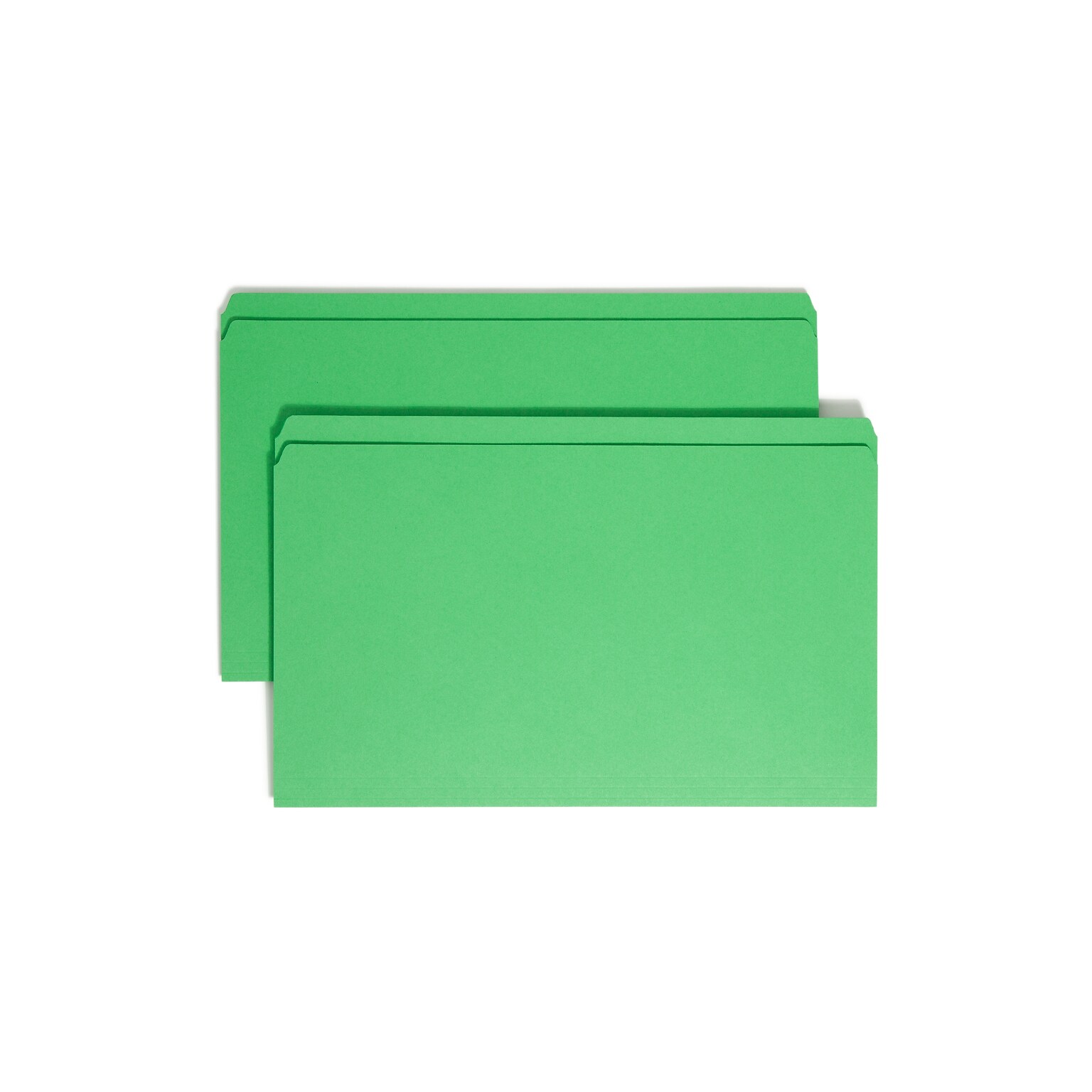 Smead File Folder, Reinforced Straight-Cut Tab, Legal Size, Green, 100/Box  (17110)