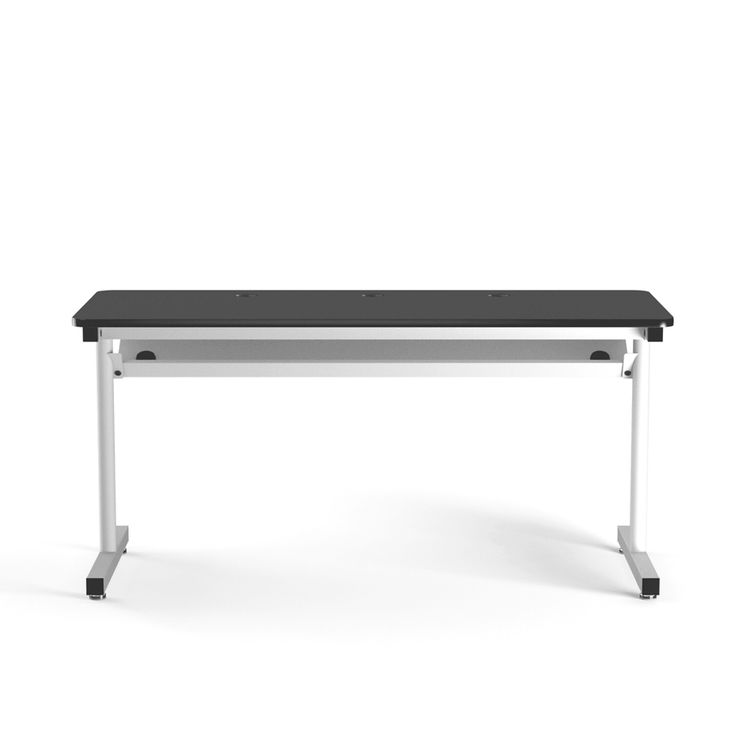 VersaDesk 60W Basic Computer Table, Black/White (BCT6024-WB)