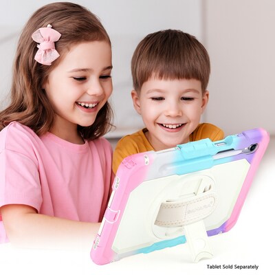 SaharaCase Raider Series Kid Proof Heavy Duty Case with Hand Strap for Galaxy Tab S11, Shoulder Strap, Splash Pink (TB00488)