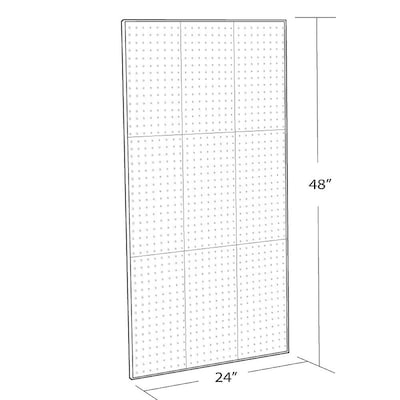 Azar® 48"(H) x 24"(W) Pegboard Wall Panel, Clear Frosted