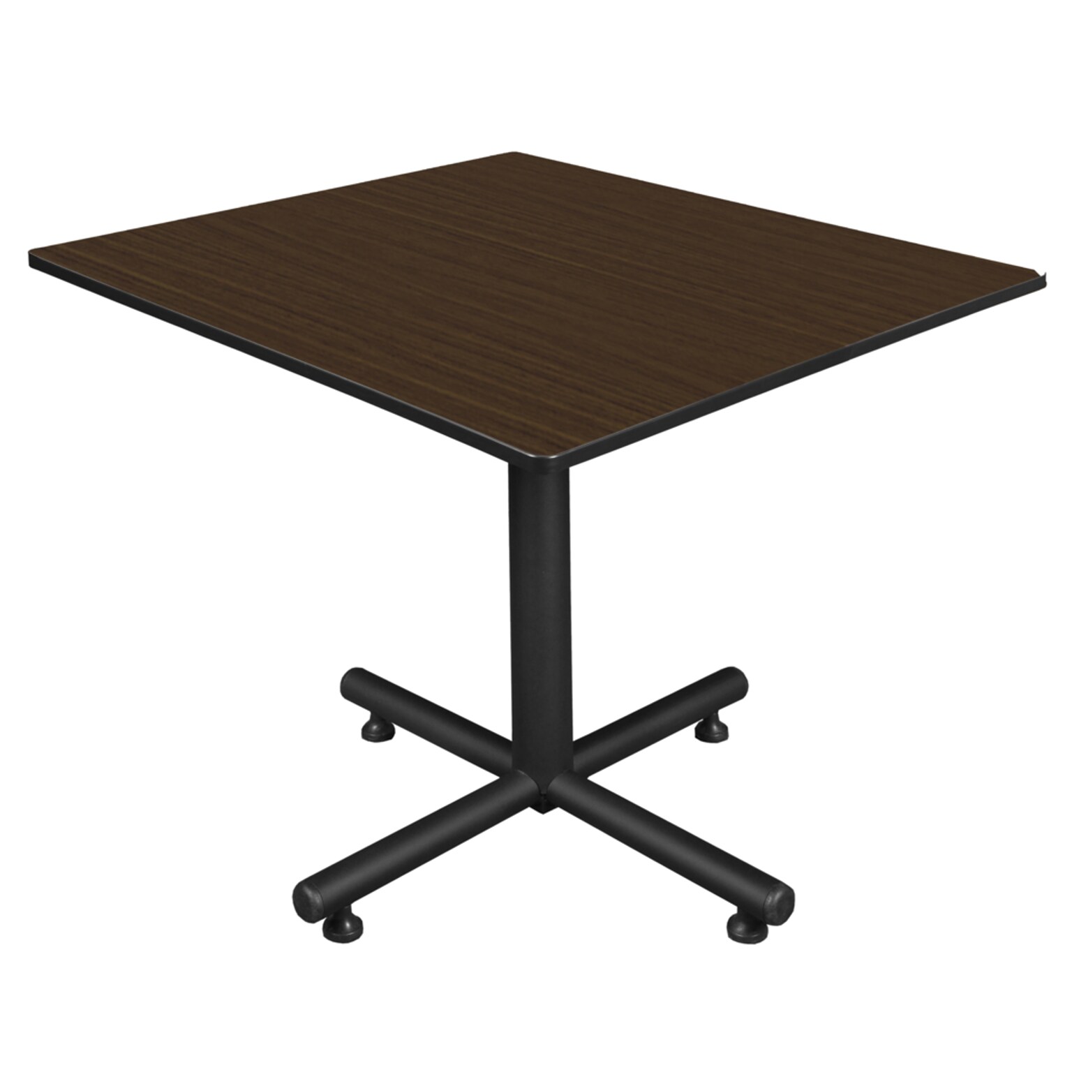 Regency Kobe 48 Square X-Base Breakroom Table, Neo Walnut (TKB4848NW)