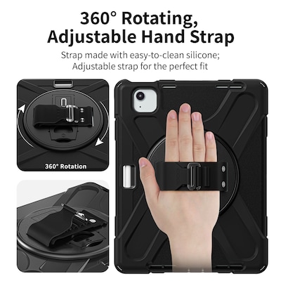 CODi iPad Essentials Bundle: Rugged Case iPad Air 11" (M2, M3), iPad Pro 11" (1-4 Gen) + Screen Protector, Black  (TK000006)