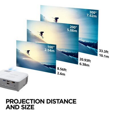 ViewSonic HDMI/USB/Composite Video/Component Video/S-Video DLP High Brightness Projector, White (PA504W)