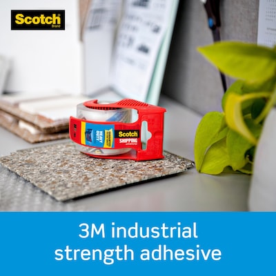 Scotch® Heavy Duty Shipping Packing Tape with Dispenser, 1.88" x 22.2 yds., Clear (142)