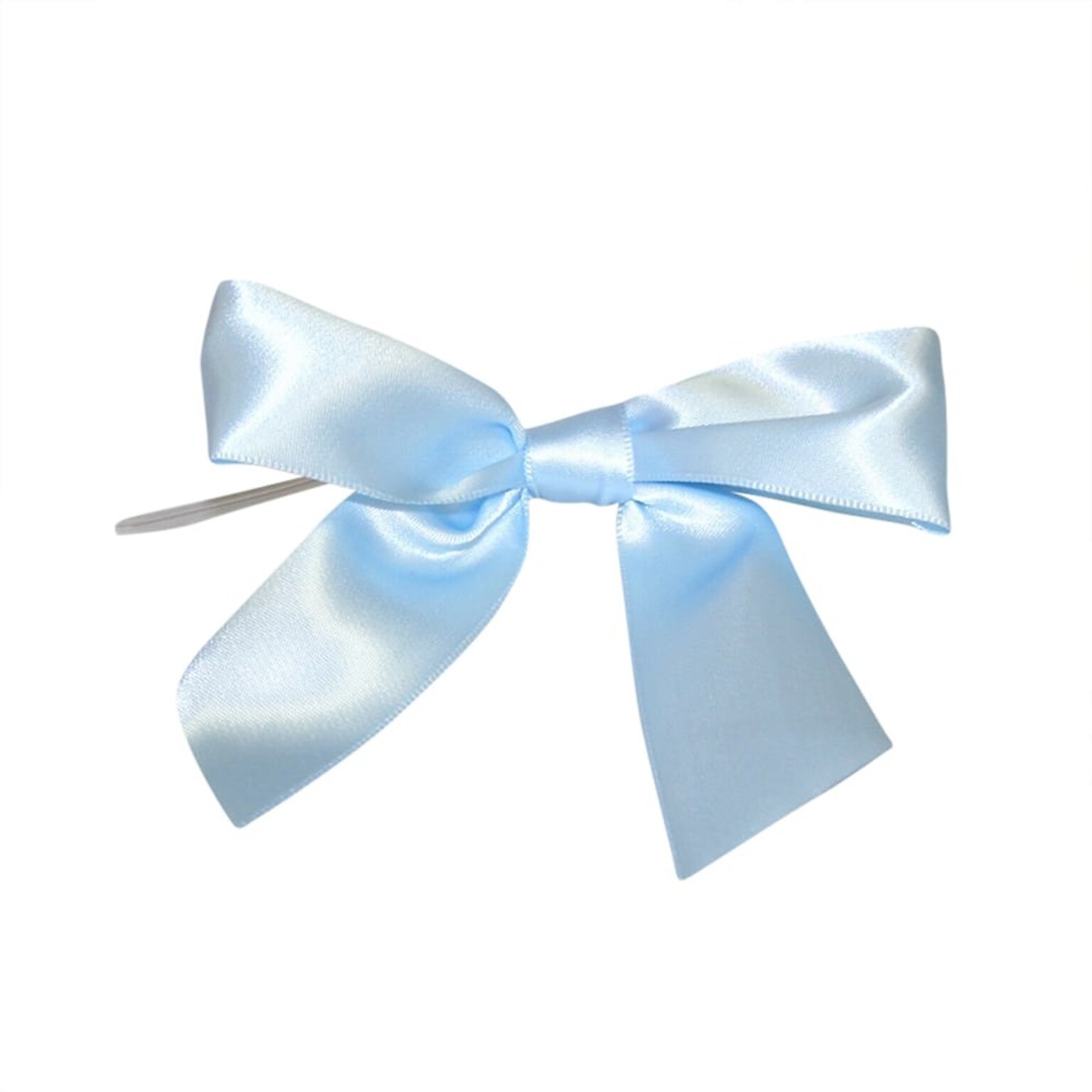 JAM Paper Satin Bows, Light Blue, 50/Pack (52640349231)