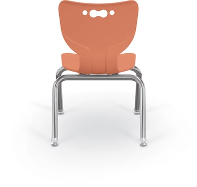 MooreCo 12" Hierarchy Student Chair with 4 Legs, Cayenne/Chrome Base (703673562737)
