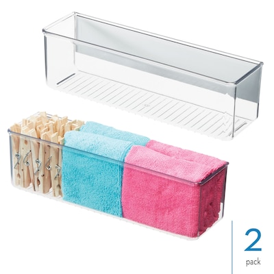 iDesign Magnetic Organizer Bins for Laundry Room - Holds Stain Removers, Dryer Sheets, and Detergent
