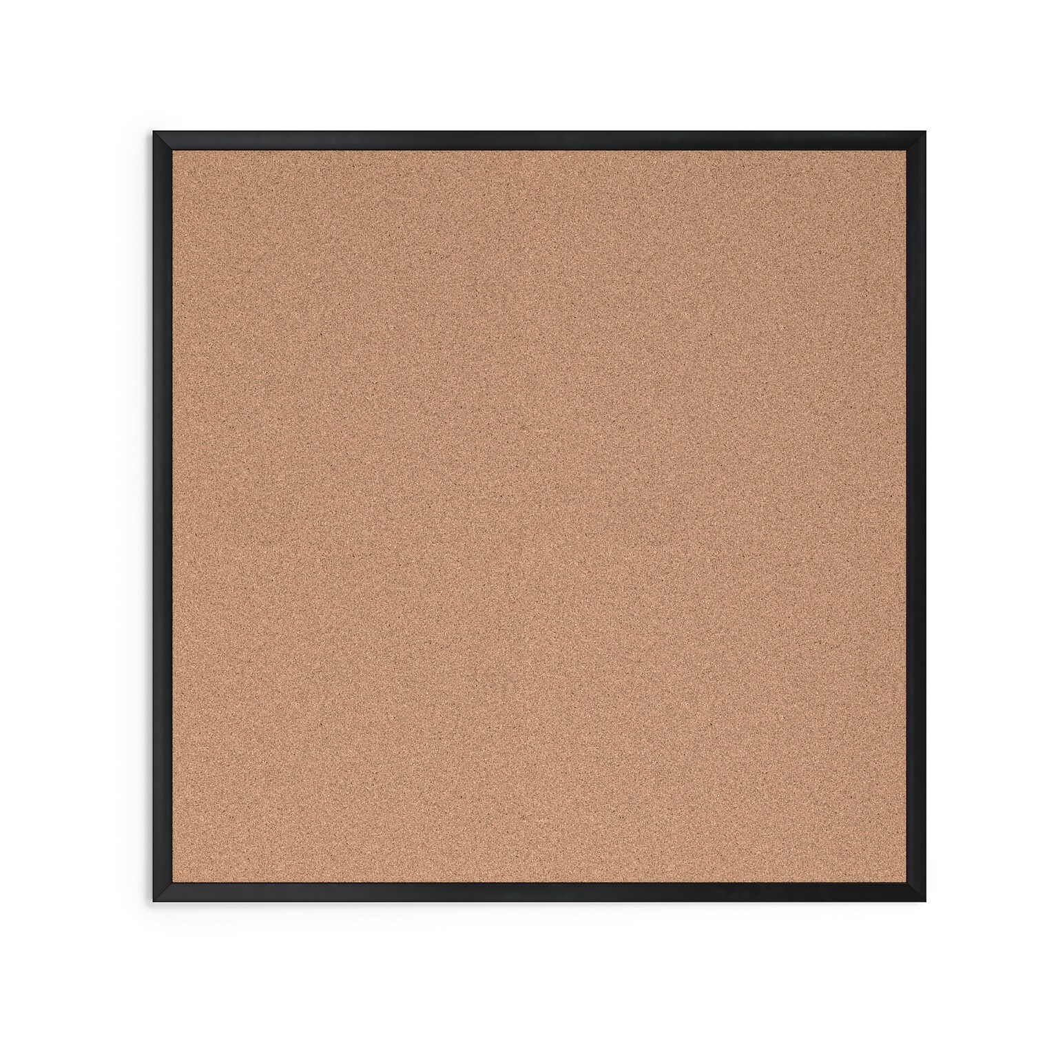 U Brands Cork Bulletin Board, Black Frame, 3 x 3 (2881U00-01)