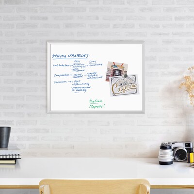 U Brands Magnetic Dry-Erase Whiteboard, Aluminum Frame, 2 x 1 (070U00-01)