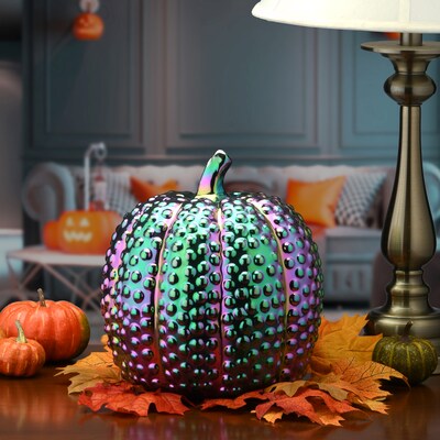 National Tree Company 10 Iridescent Pumpkin Décor (PG11-FJ0B303)
