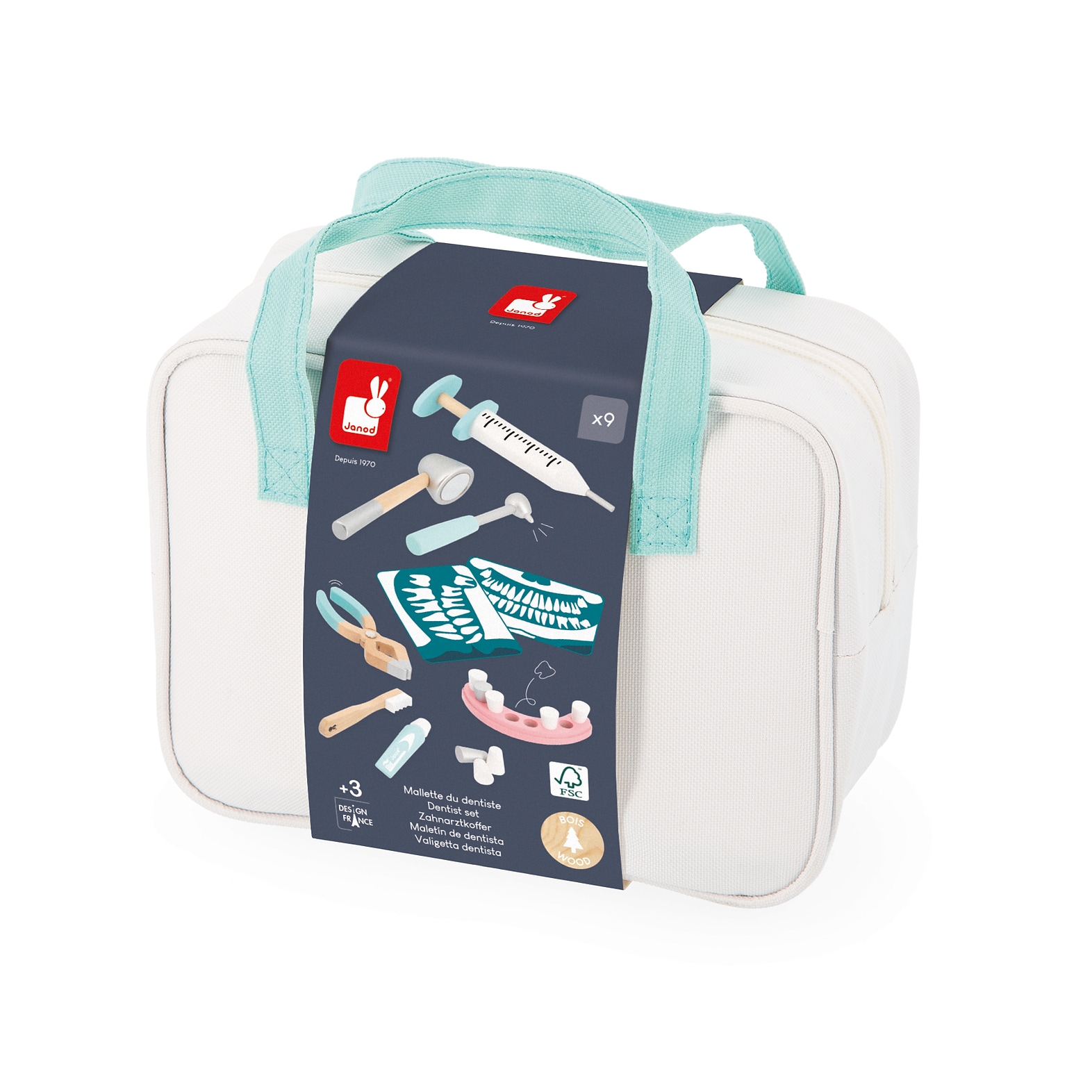 Janod My First Dentists Bag, 10 Pieces/Set (JND06550)