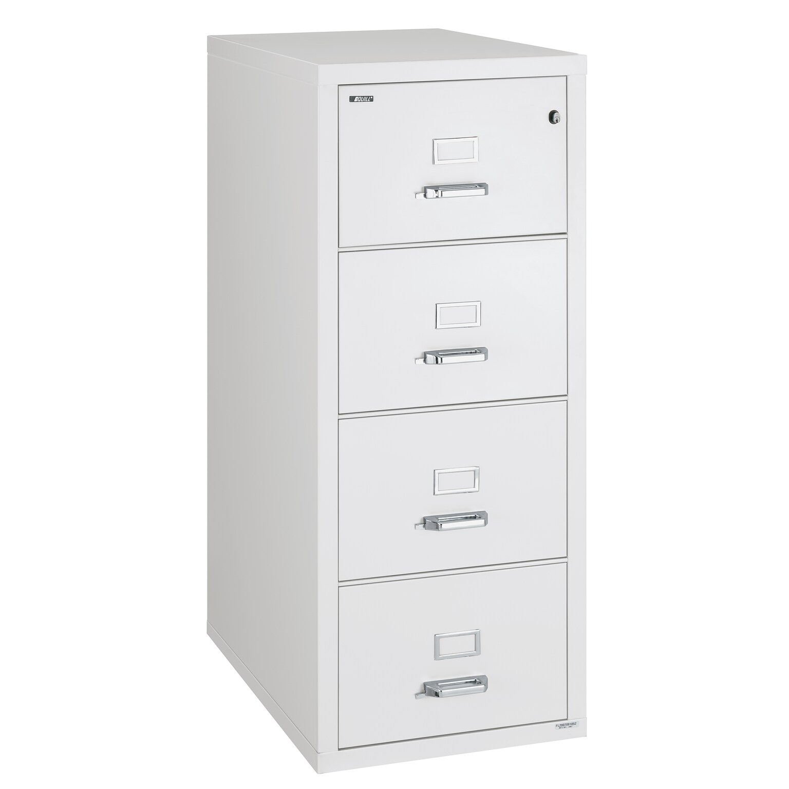 Quill Brand® 25 4-Drawer Fire Resistant Vertical File Cabinet with Lock, Letter, Artic White (Q254LTRAW)