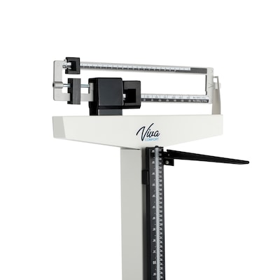 Viva Comfort ME904 Mechanical Physician Weight & Height Scale, White, 440 lbs. Capacity (ADIME904-02-MK)