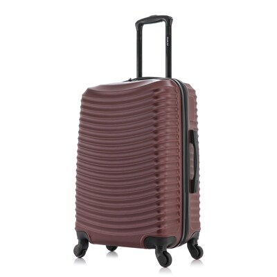 DUKAP Adly 25.39 Hardside Suitcase, 4-Wheeled Spinner, TSA Checkpoint Friendly, Wine (DKADL00M-WIN)