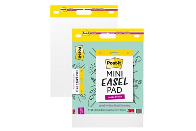 Post-it Super Sticky Mini Wall Easel Pad, 15 x 18, 20 Sheets/Pad, 2 Pads/Pack (577SS-2PK)