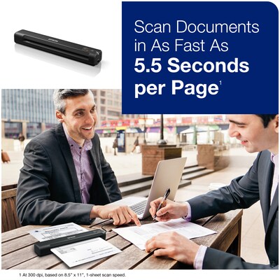 Epson WorkForce ES-50 Portable Document Scanner, Black (B11B252201)