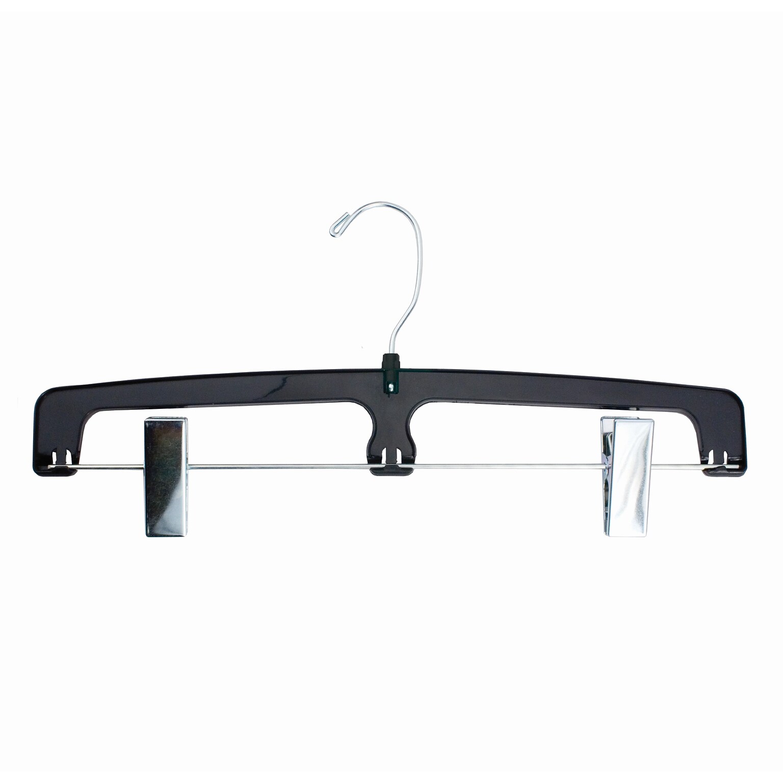 Nahanco 14 Plastic Super Strong Heavy Duty Pant Hanger, Chrome Hook, Plastic, 100/Carton (2690EC)