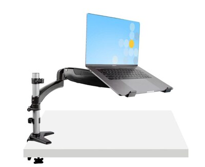 StarTech Adjustable Desk Mount Laptop Arm for 34 Monitor, Black/Silver (ARMUNONB1)