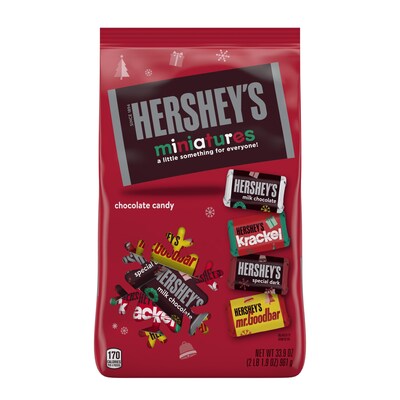 Hershey Holiday Assorted Miniature Chocolate Bars, 33.9 oz. Bag  (HEC21610)