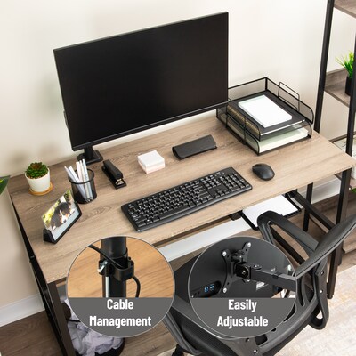 Mind Reader Single Monitor Desk Mount for 13–32" Monitors (SWIVARM-BLK)