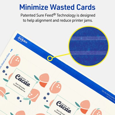 Avery Business Cards, 2-1/2" x 2-1/2", Matte Ivory, 225/Pack (95327)