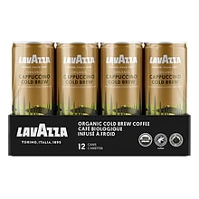Lavazza Cappuccino Cold Brew Coffee, Dark Roast, 8 fl. oz., 12/Carton (2122)