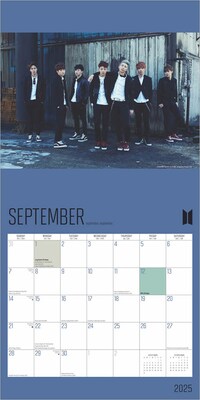 2025 BrownTrout BTS 12" x 24" Monthly Square Wall Calendar, (9781975479381)