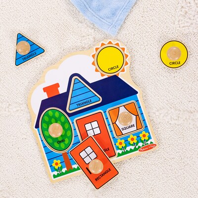 Melissa & Doug 5 Piece First Shapes Jumbo Peg Puzzle (LCI2053)