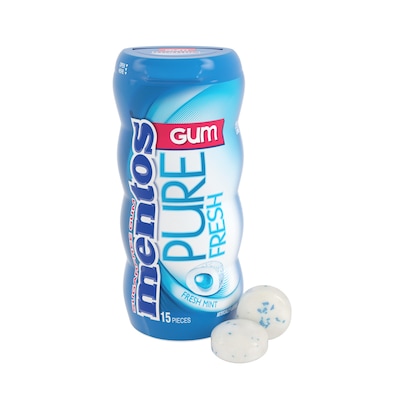 Mentos Pure Fresh Sugar Free Mint Gum, 10/Box (VAM1463620)