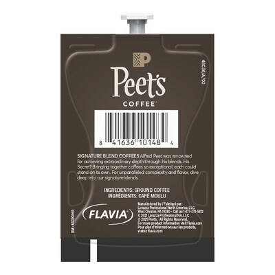 Peet's Coffee French Roast Coffee Flavia Freshpack, Dark Roast, 76/Carton (LPC00263)