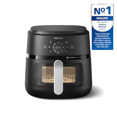 Philips 2000 6.5 Qt. Air fryer with Window, Black (NA23100)