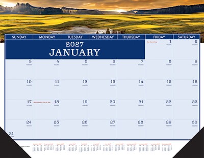 2027 House of Doolittle Americana 22 x 17 Monthly Desk Pad Calendar (141-27)