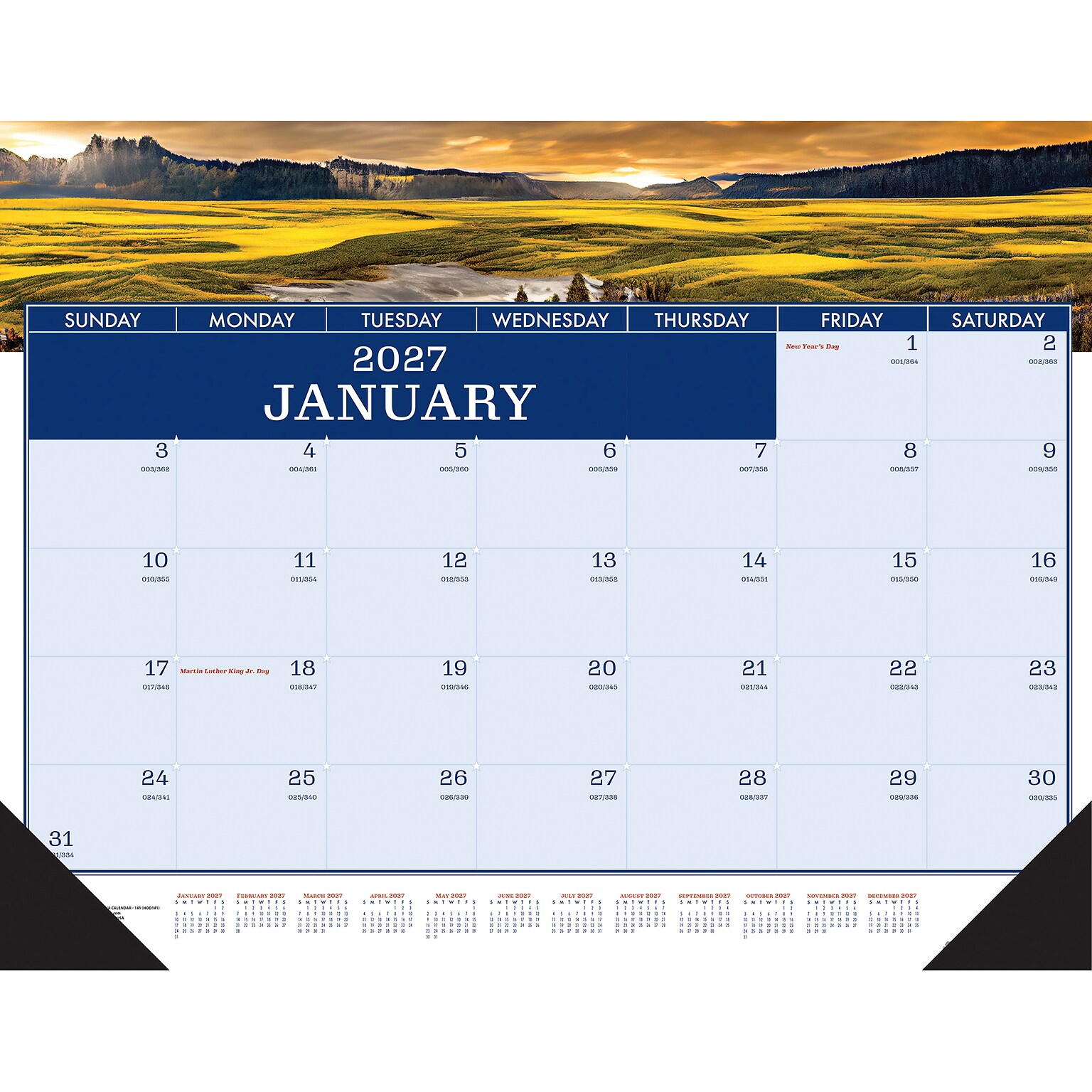 2027 House of Doolittle Americana 22 x 17 Monthly Desk Pad Calendar (141-27)