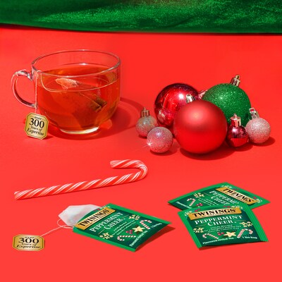 Twinings Seasonal Caffeine Free Peppermint Cheer Herbal Tea Bags, 1.41 oz., 20/Box (F14721)