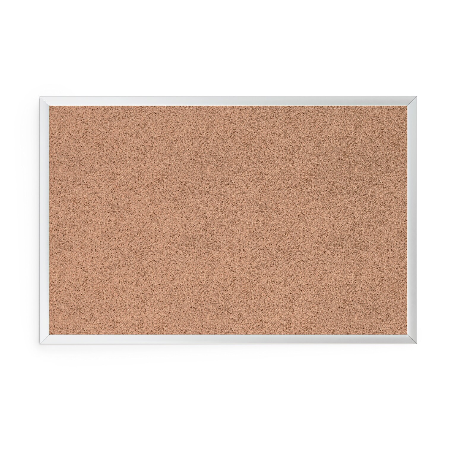 U Brands Cork Bulletin Board, 35 x 23, Silver Aluminum Frame