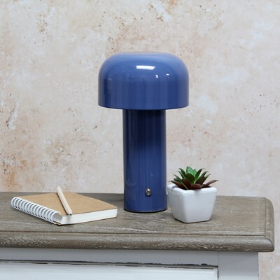 Simple Designs Mushroom Magic LED Table Lamp, Blue (LD1070-BLU)