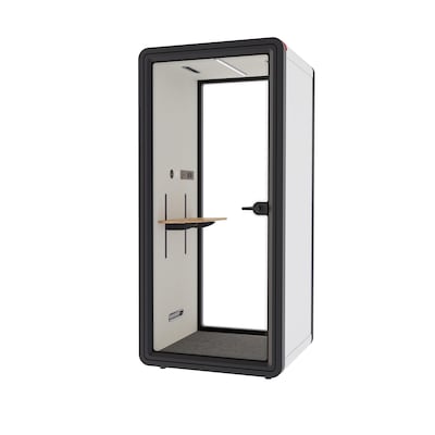FlexiSpot NeoPod Modular Series 1-Person Privacy Booth with Switchable Privacy Glass, White (P1FC-3W-Pro)