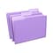 Quill Brand® File Folders, Assorted Tabs, 1/3-Cut, Legal, Violet, 100/Box (741013VT)