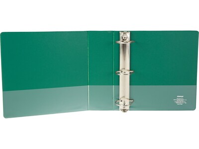 Staples Standard 3-Inch D-Ring Non-View Binder, Holds Up to 600 Sheets, Green, Large Capacity Binder for Office & School