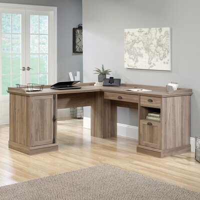 Sauder Barrister Lane 69W L-Shaped Desk, Salt Oak (418270)