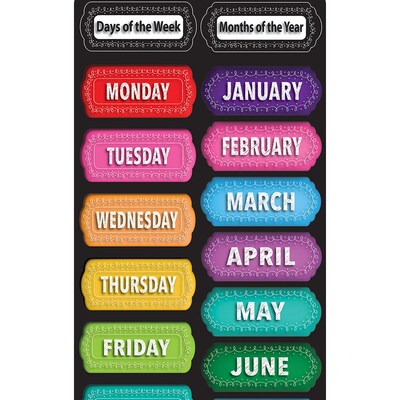Ashley Productions Smart Poly, The Original Fun Mat, Mat Runner, 15.5 x 47, Days, Months, Seasons,