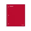 Staples Premium 3-Subject Notebook, 8.5 x 11, College Ruled, 150 Sheets, Red (ST58315)